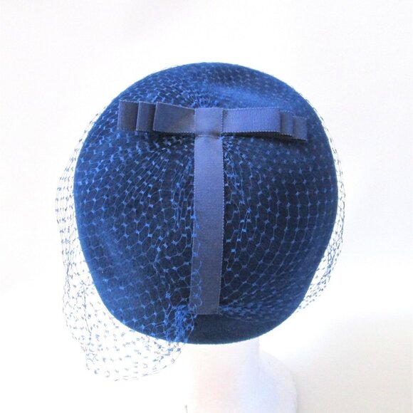 Peachbloom Velour Merrimac Body Women\'s Hat Size Medium Cobalt Blue Netting main image 5